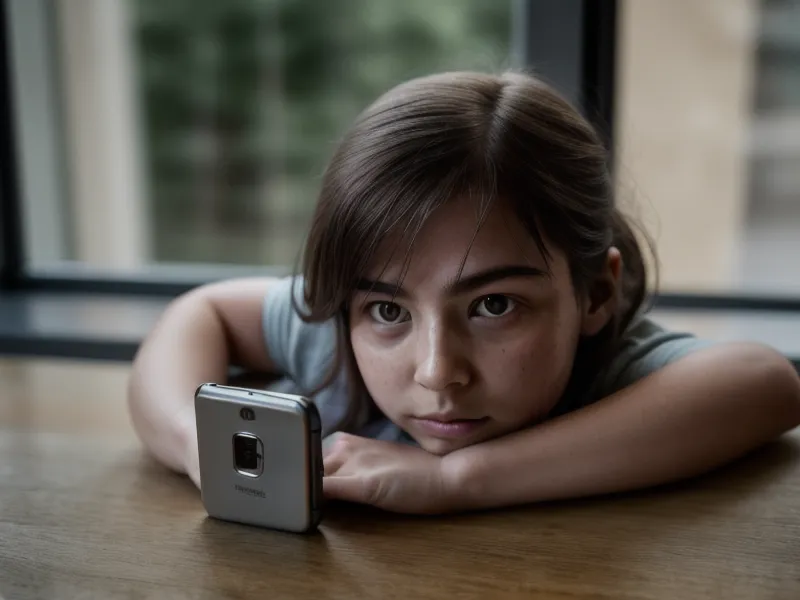 Un téléphone portable posé face contre terre sur une table en bois à côté de clés.