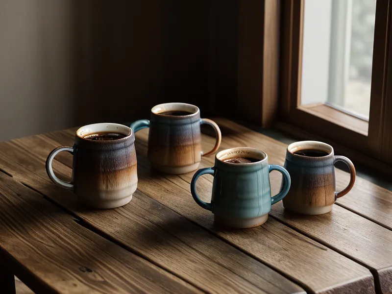 Deux tasses de café dépareillées dans une salle de pause, image de la frontière entre attirance et infidélité